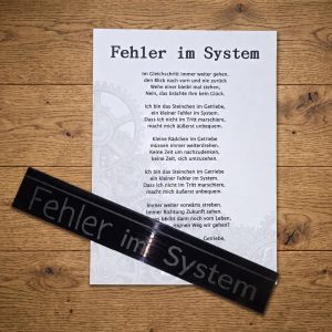 Fehler im Systhem Das Lineal,